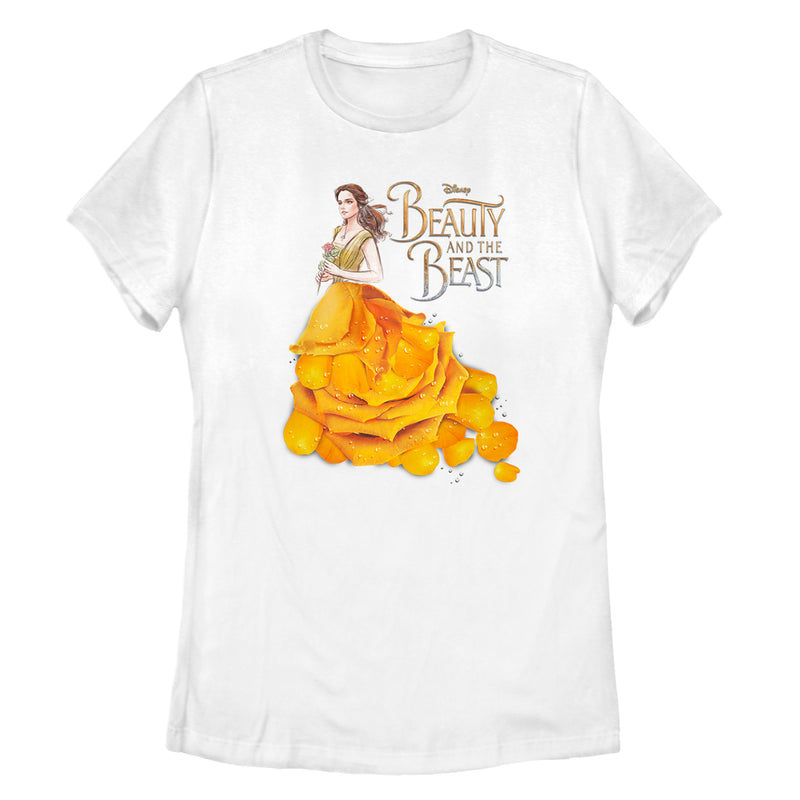 Women's Beauty and the Beast Rose Petal Dress T-Shirt