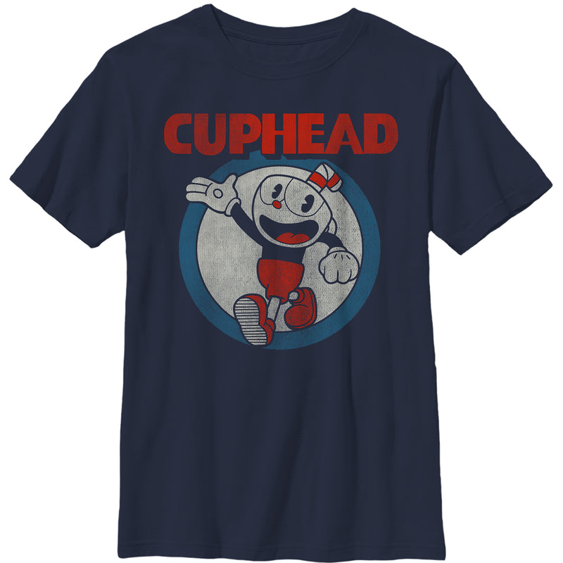 Boy's Cuphead Vintage Circle T-Shirt