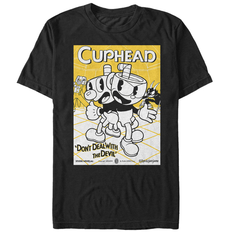 Men's Cuphead Teamwork Poster T-Shirt