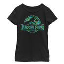 Girl's Jurassic Park Floral T Rex Logo T-Shirt