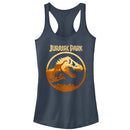 Junior's Jurassic Park T. Rex Sunset Silhouette Racerback Tank Top