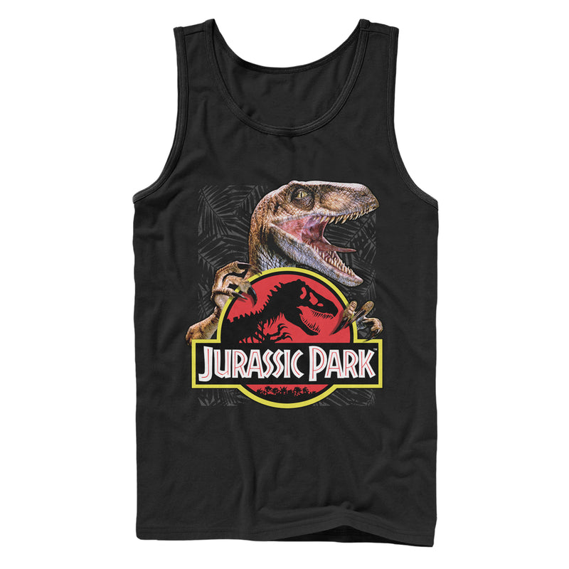 Men's Jurassic Park Velociraptor Hooked On Logo Tank Top