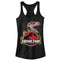 Junior's Jurassic Park Velociraptor Hooked On Logo Racerback Tank Top