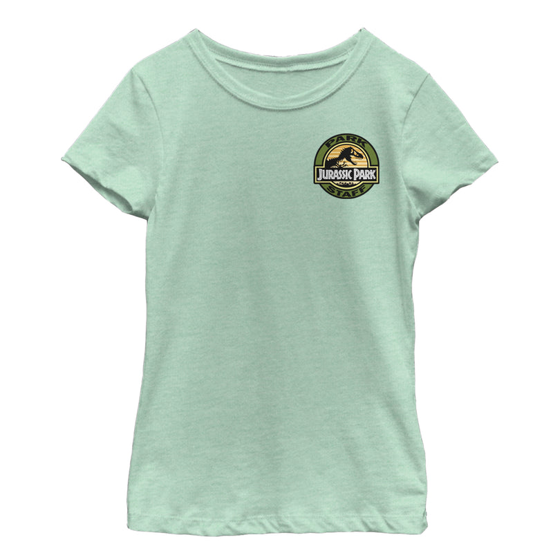 Girl's Jurassic Park Park Staff Patch T-Shirt