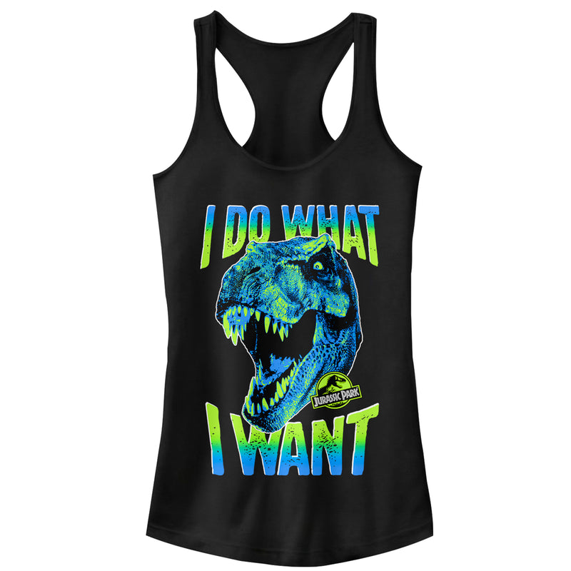 Junior's Jurassic Park T. Rex Do What I Want Racerback Tank Top