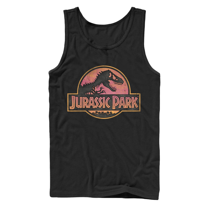 Men's Jurassic Park Sunrise Logo Tank Top