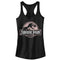 Junior's Jurassic Park Dusty Logo Racerback Tank Top