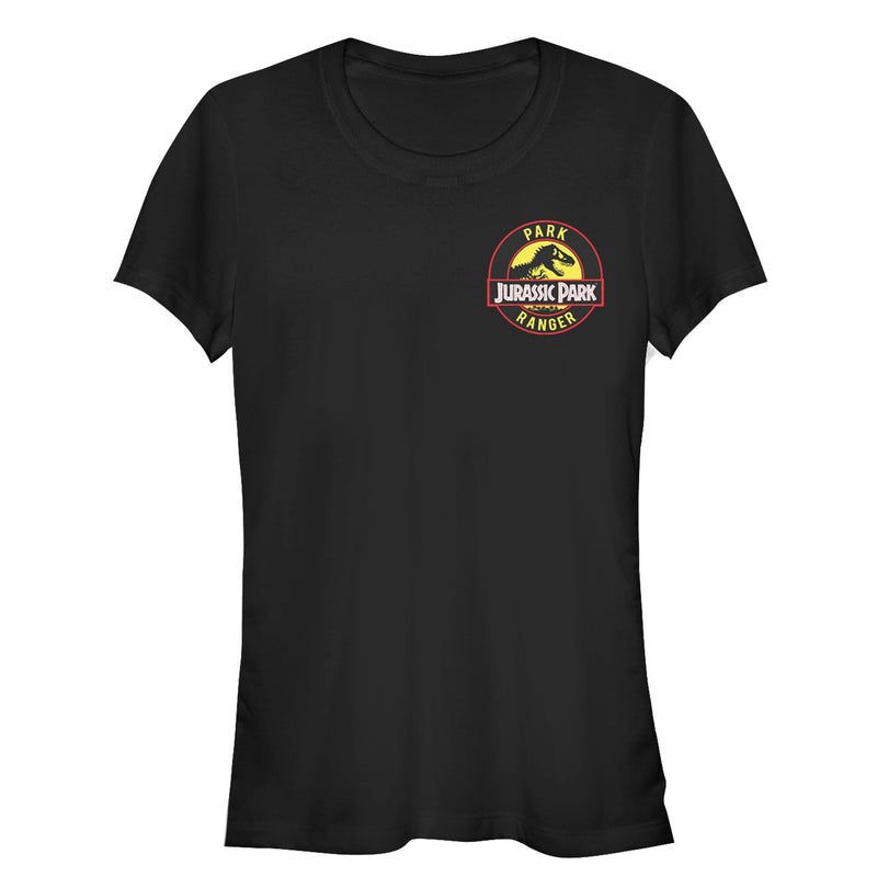 Junior's Jurassic Park Ranger Logo Badge T-Shirt