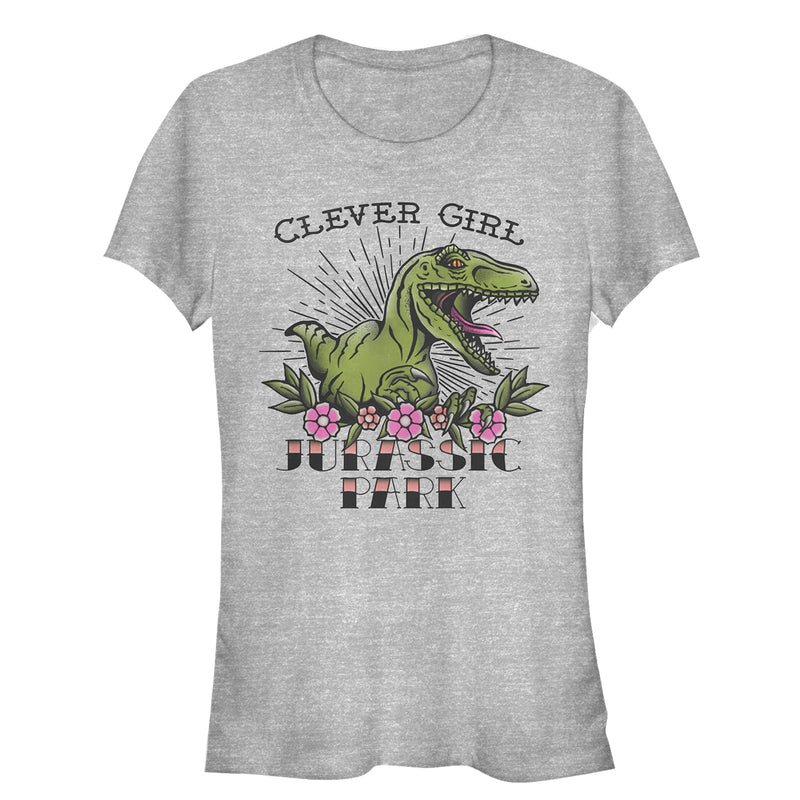 Junior's Jurassic Park Clever Girl Tattoo T-Shirt
