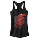 Junior's Jurassic Park T.Rex, Velociraptor Invite You To Visit Beautiful Landscape Racerback Tank Top