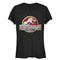 Junior's Jurassic Park Chrome Logo T-Shirt