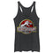 Women's Jurassic Park Chrome Logo Racerback Tank Top