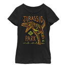 Girl's Jurassic Park T. Rex Crayon Print T-Shirt