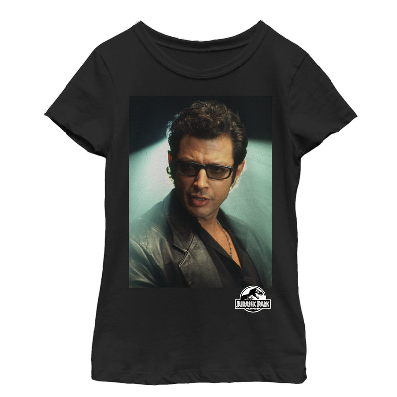 Girl's Jurassic Park Dr. Malcolm Hero Portrait T-Shirt