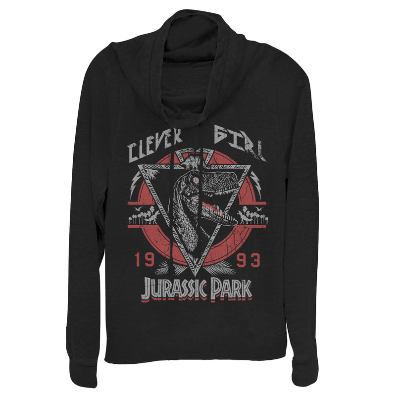 Junior's Jurassic Park Clever Girl Cowl Neck Sweatshirt