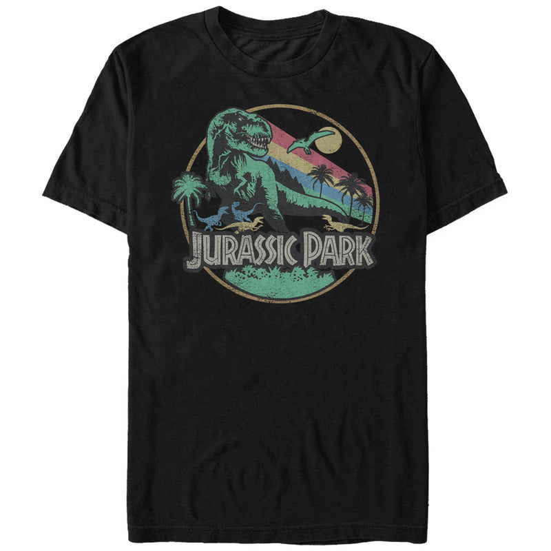 Men's Jurassic Park Rainbow Emblem T-Shirt