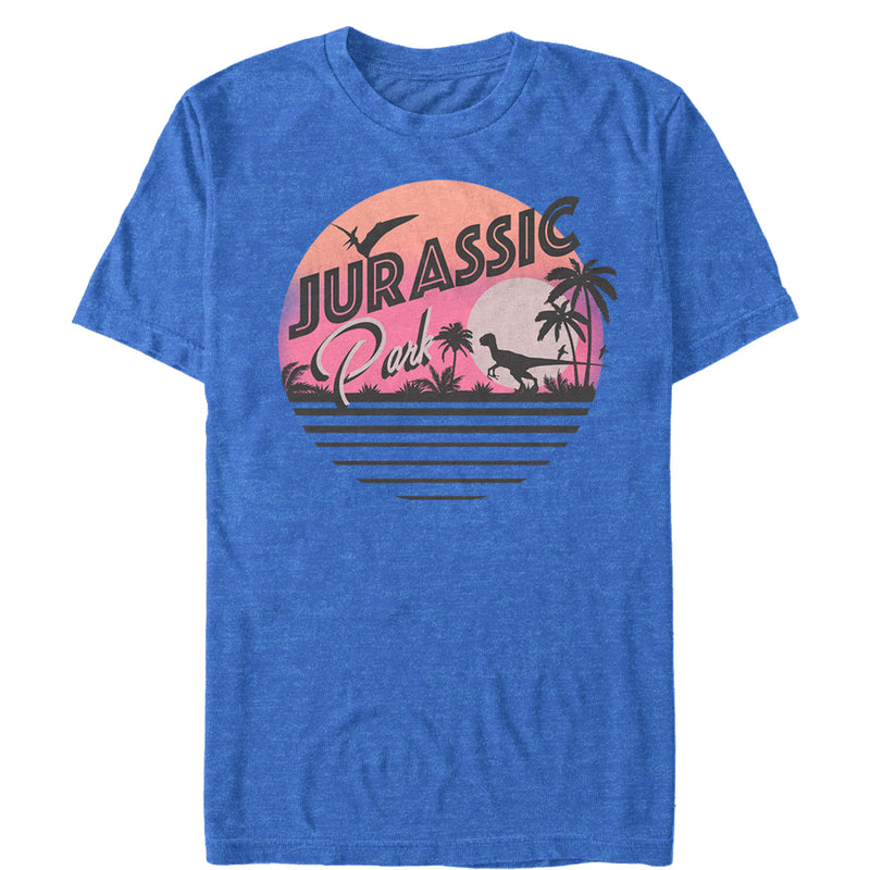 Men's Jurassic Park Retro Postcard T-Shirt