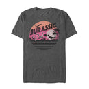 Men's Jurassic Park Retro Faded Postcard T-Shirt