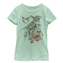 Girl's Jurassic Park Vintage Dinosaur Stampede T-Shirt
