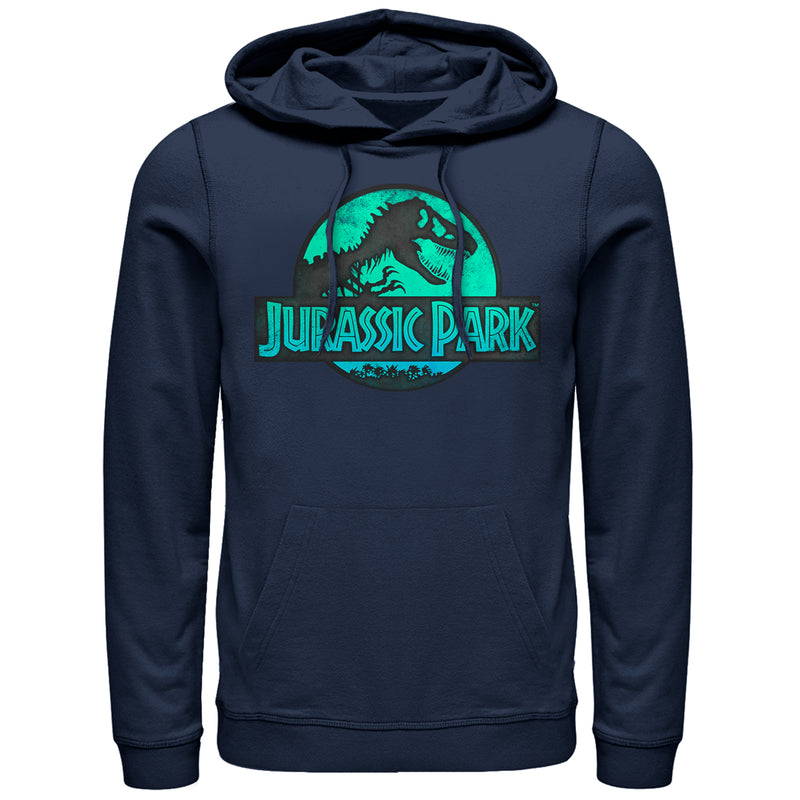 Men's Jurassic Park Ocean Ripple Logo Pull Over Hoodie