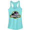 Junior's Jurassic Park Retro Party Logo Racerback Tank Top