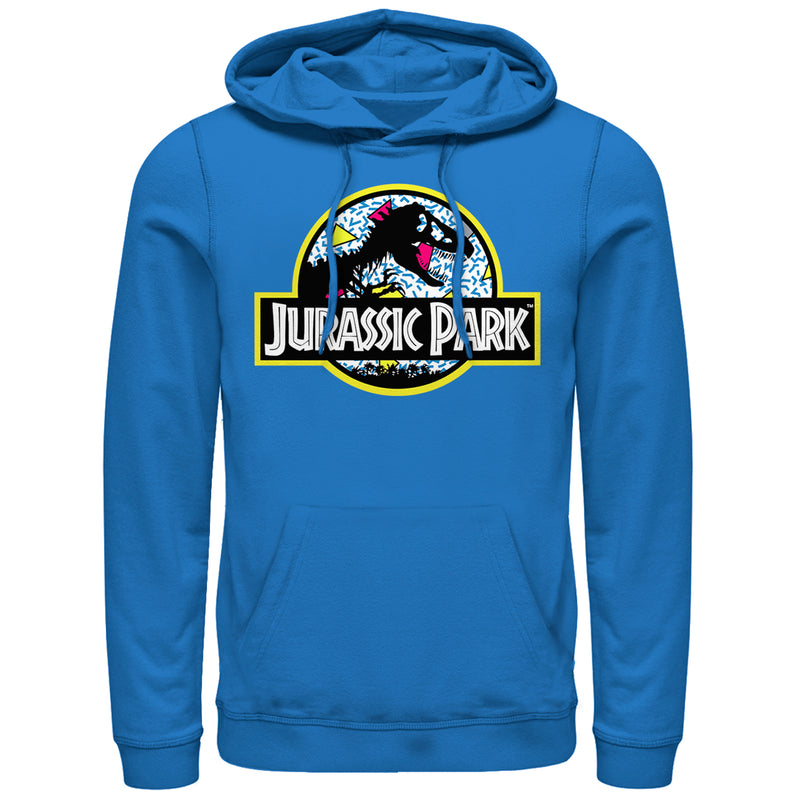 Men's Jurassic Park Retro Party Logo Pull Over Hoodie