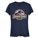 Junior's Jurassic Park Logo Henna Print T-Shirt