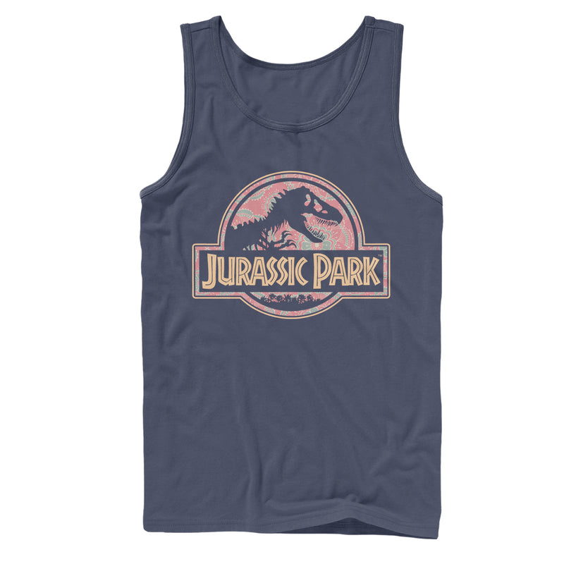 Men's Jurassic Park Logo Henna Print Tank Top