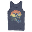 Men's Jurassic World Retro Raptor Sunset Tank Top