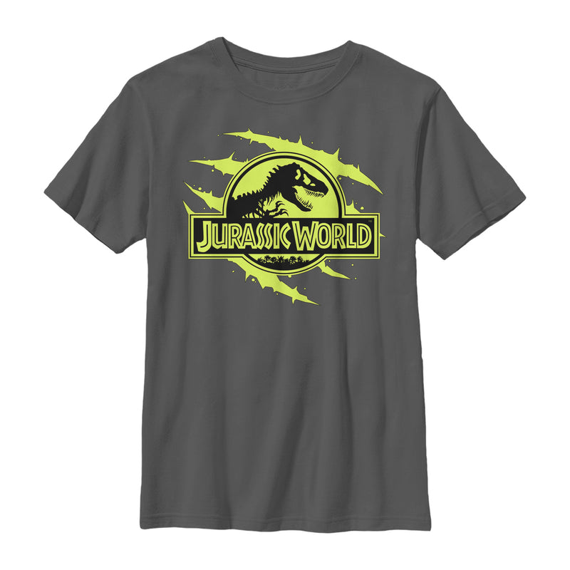 Boy's Jurassic World Logo Claw Marks T-Shirt