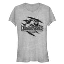 Junior's Jurassic World Scale Logo Claw Marks T-Shirt