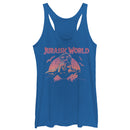 Women's Jurassic World Retro T. Rex Silhouette Racerback Tank Top