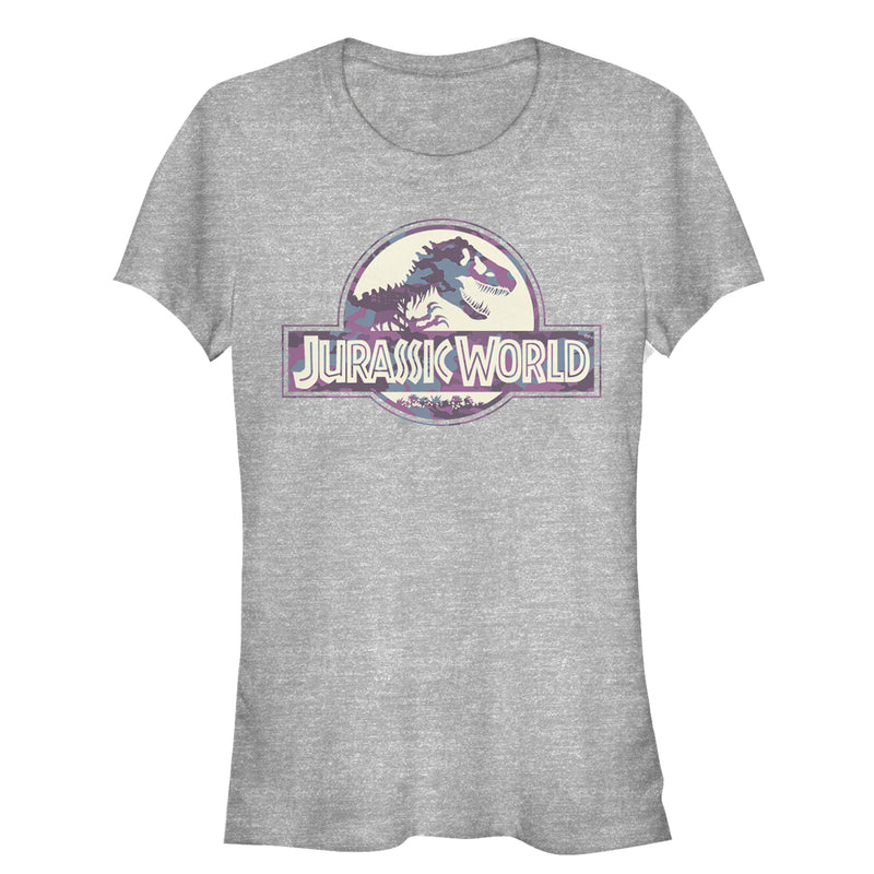 Junior's Jurassic World Light Camo Logo T-Shirt
