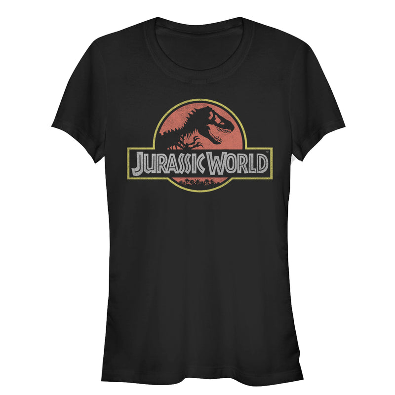 Junior's Jurassic World Iconic Logo T-Shirt