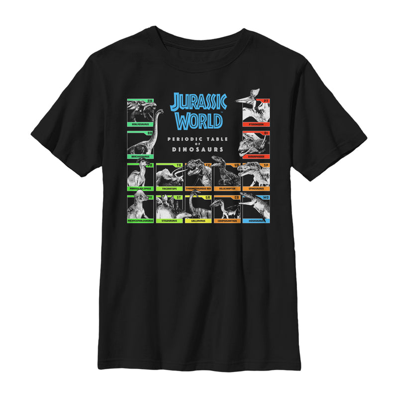 Boy's Jurassic World Periodic Table of Dinosaurs T-Shirt