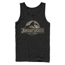 Men's Jurassic World Camouflage Print Logo Tank Top