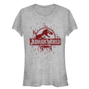 Junior's Jurassic World Logo Glitch Code T-Shirt