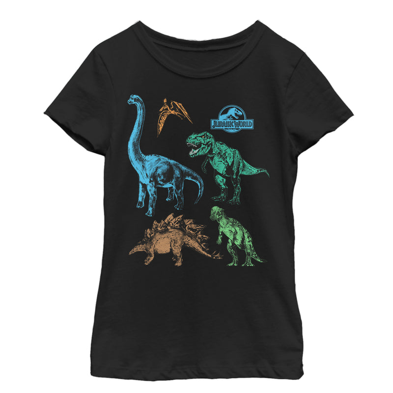 Girl's Jurassic World Dinosaur Party T-Shirt