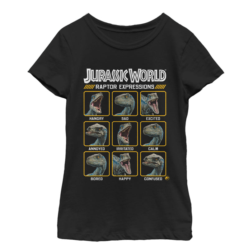Girl's Jurassic World: Fallen Kingdom Raptor Expressions T-Shirt