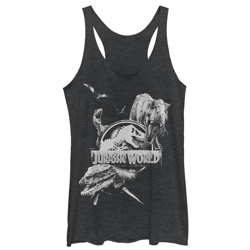 Women's Jurassic World: Fallen Kingdom Logo Attack Racerback Tank Top