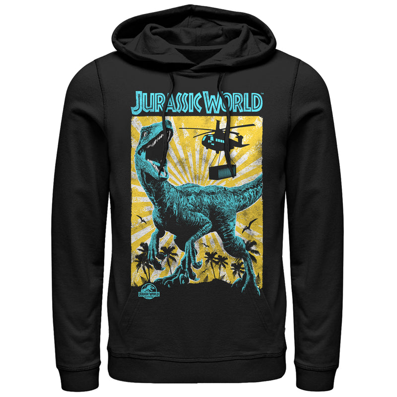 Men's Jurassic World: Fallen Kingdom Helicopter Capture Pull Over Hoodie