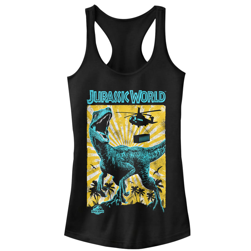 Junior's Jurassic World: Fallen Kingdom Helicopter Capture Racerback Tank Top