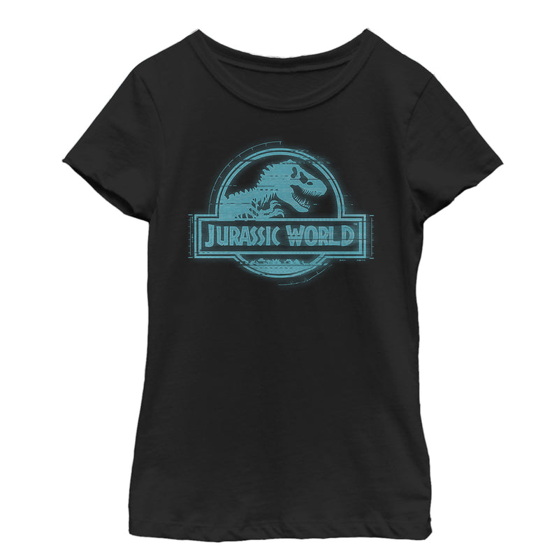 Girl's Jurassic World: Fallen Kingdom Glitch Logo T-Shirt