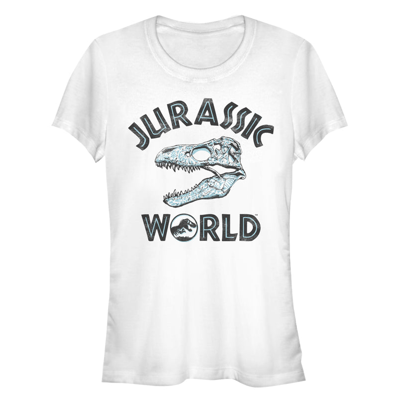 Junior's Jurassic World: Fallen Kingdom Skeleton Logo T-Shirt