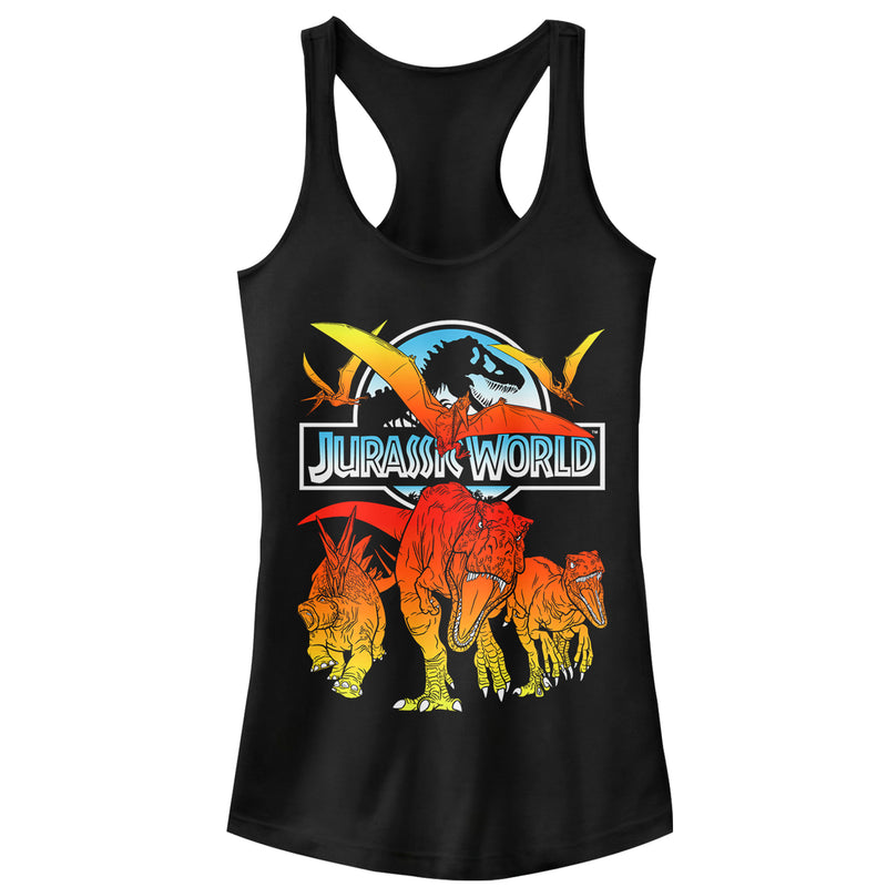 Junior's Jurassic World: Fallen Kingdom Fire Dinosaurs Racerback Tank Top