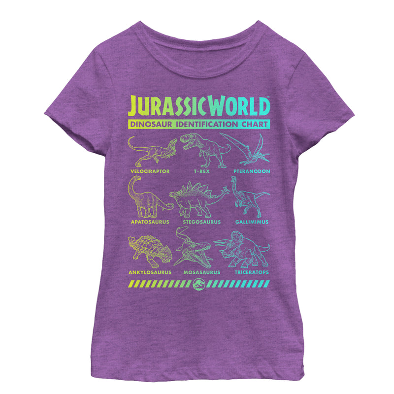 Girl's Jurassic World: Fallen Kingdom Dinosaur Identification Card T-Shirt