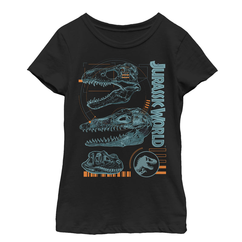 Girl's Jurassic World: Fallen Kingdom Fossil Skulls T-Shirt