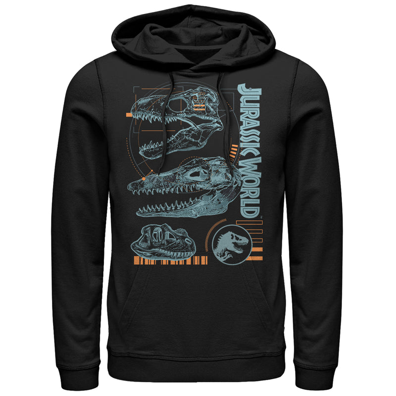 Men's Jurassic World: Fallen Kingdom Fossil Skulls Pull Over Hoodie