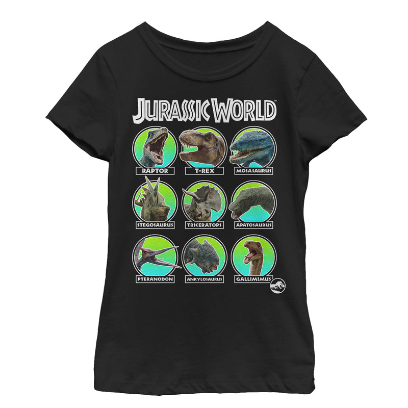 Girl's Jurassic World: Fallen Kingdom Dino All Stars T-Shirt