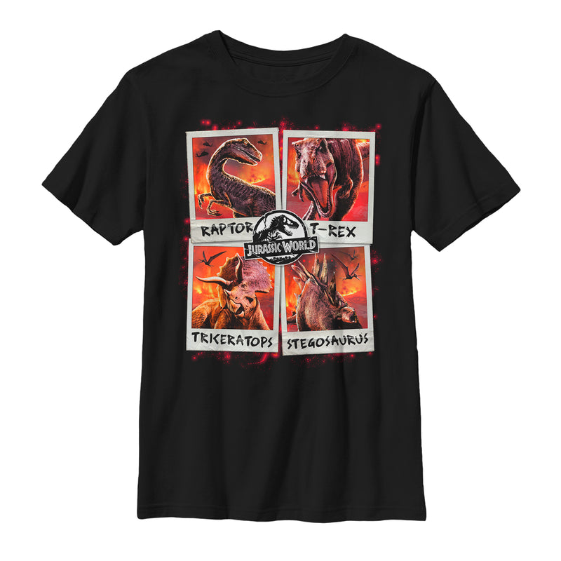 Boy's Jurassic World: Fallen Kingdom Fire Polaroid T-Shirt